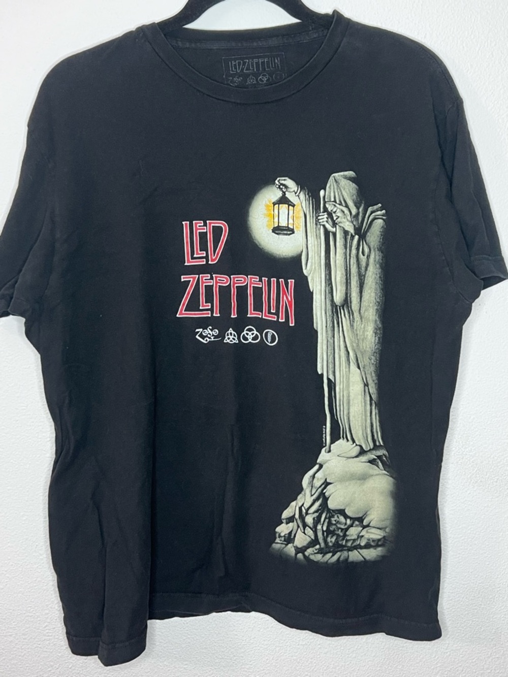 Led Zeppelin Black Graphic Short Sleeve Tee - Men's